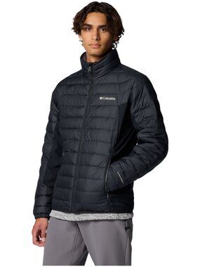 Columbia Men's  Omni-Heat Insulated Warm Winter Jacket Size L Black.